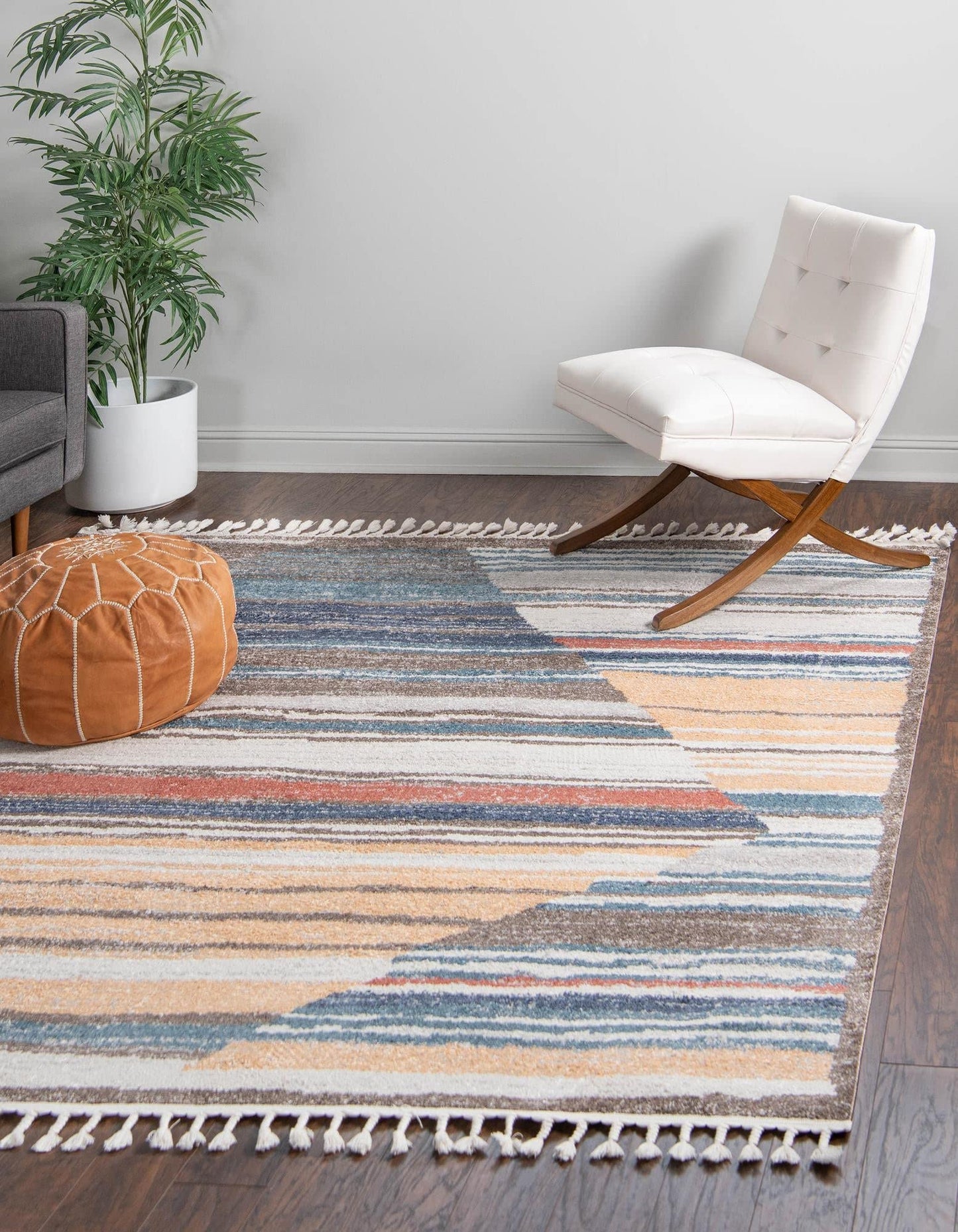 Unique Loom Aramis Collection Area Rug - Zoe (Square 12' 0" x 12' 0", Multi/Blue)