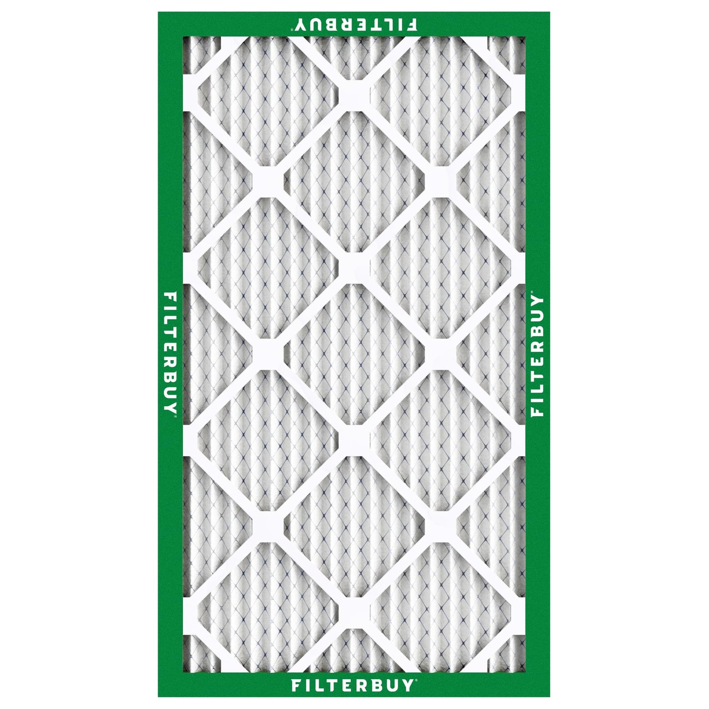 Filterbuy 13x21.5x1 Air Filter MERV 8 Essential Dust & Allergy Defense (2-Pack), Electrostatic Pleated HVAC AC Furnace Filters Replacement, Made in USA (Actual Size: 12.88 x 21.50 x 0.75)