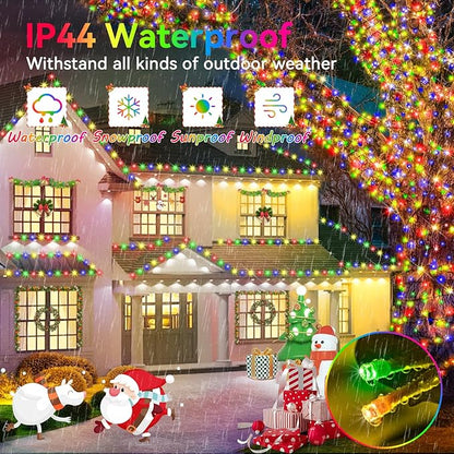 Hezbjiti Christmas String Lights Outdoor, 1000 LED 394ft 8 Lighting Modes Christmas Fairy Lights with Remote and Timer for Home, Birthday, Wedding, Party, Tree Decorations (1000 LED, Multicolor)