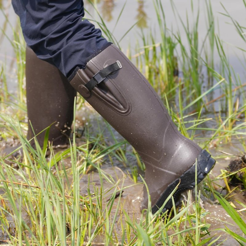 Men's Waterproof Rubber Boots - 6mm Neoprene, 15" Shaft | Lightweight Anti-Fatigue Rain & Mud Boots for Work & Fishing