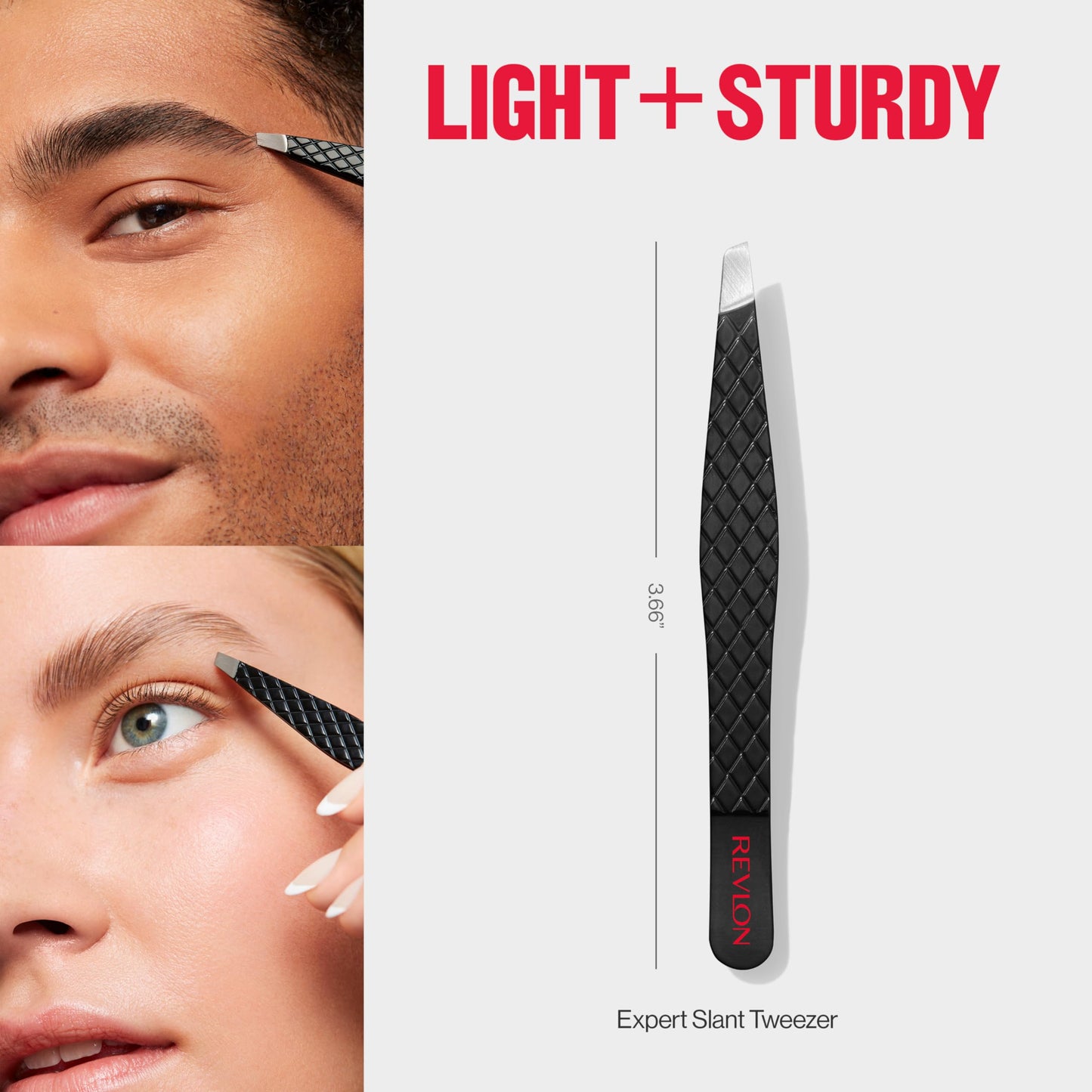 Revlon Expert Slant Tweezer, High Precision For an Easy Hair Removal, Made With Stainless Steel, 1 Count