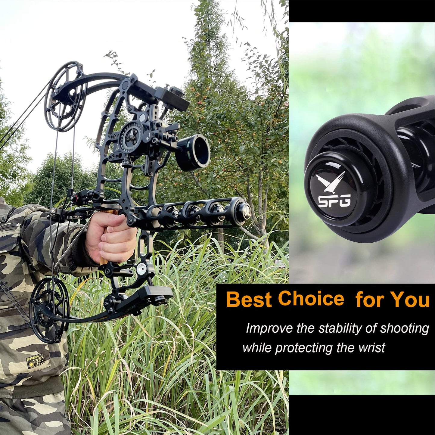 SOPOGER Bow Stabilizer for Compound Bow Recurve Bow Archery Stabilizers 5 Inch 6 Inch Bow Stabilizer Kit for Hunting Vibration Dampening
