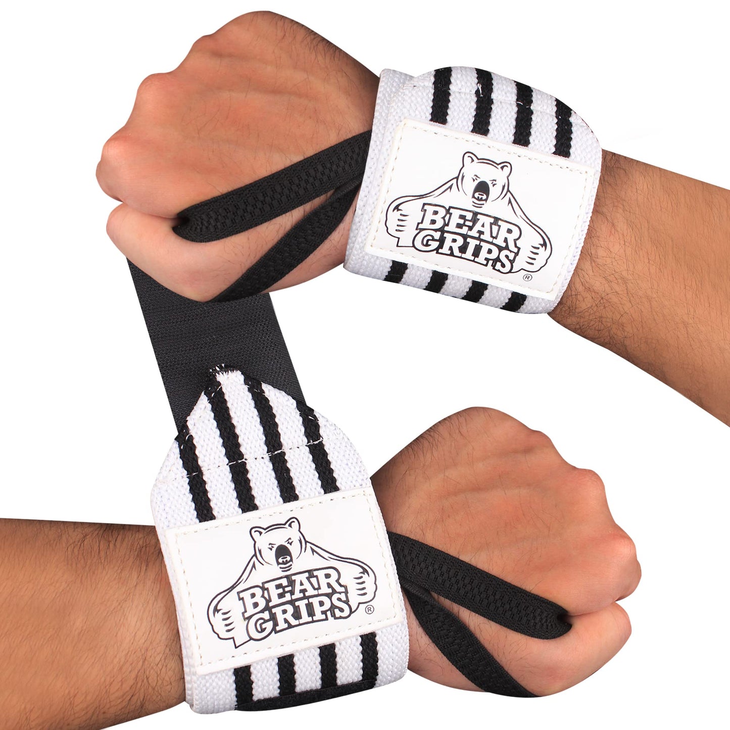 Bear Grips Wrist Wraps for Weightlifting | Weight Lifting Wrist Straps for Weightlifting | Extra Strength Gym Wrist Wraps | Two Wrist Wrap Per Pack | 12” & 18” | Lifting for Men & Women