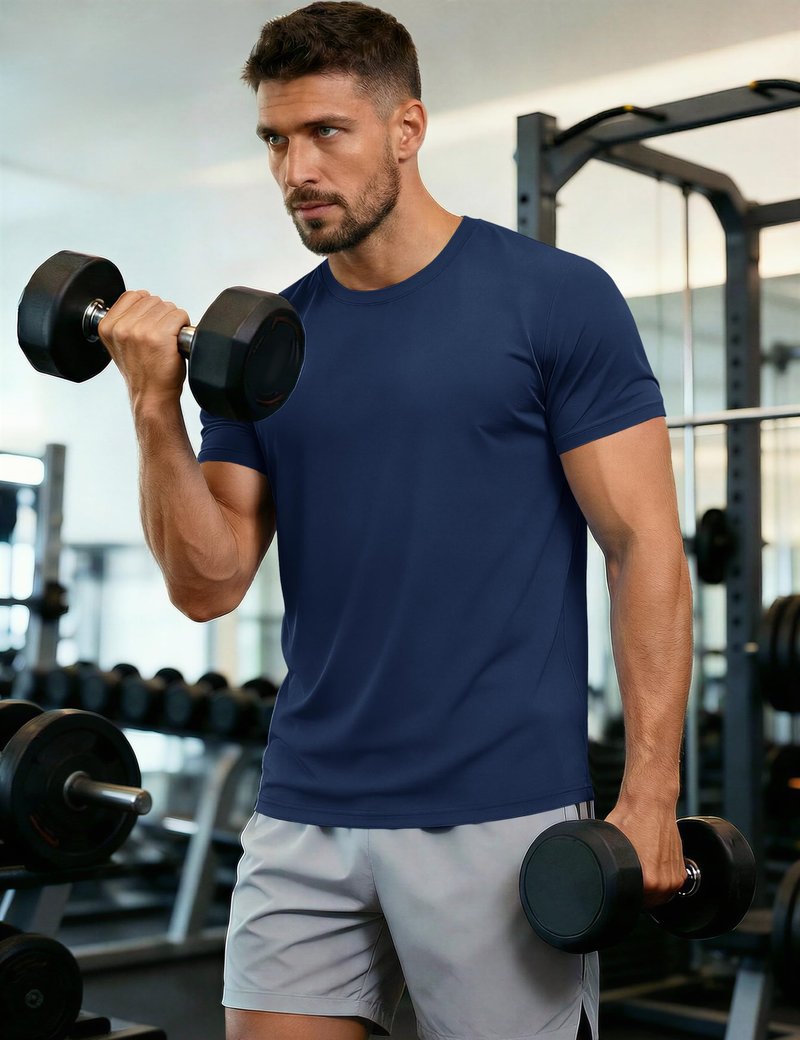 Short Sleeve Shirts for Men Dry Fit Moisture Wicking Active Athletic Performance Breathable Shirts Workout Running T-Shirt