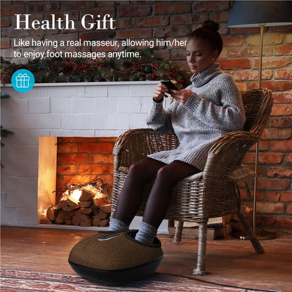 Foot Massager FSA Eligible HSA, Feet Massager with Heat for Plantar Fasciitis Relief, 5 Levels Compression & Vibration Massage for Neuropathy, Christmas Gifts for Women Men, Fits Up to 13"
