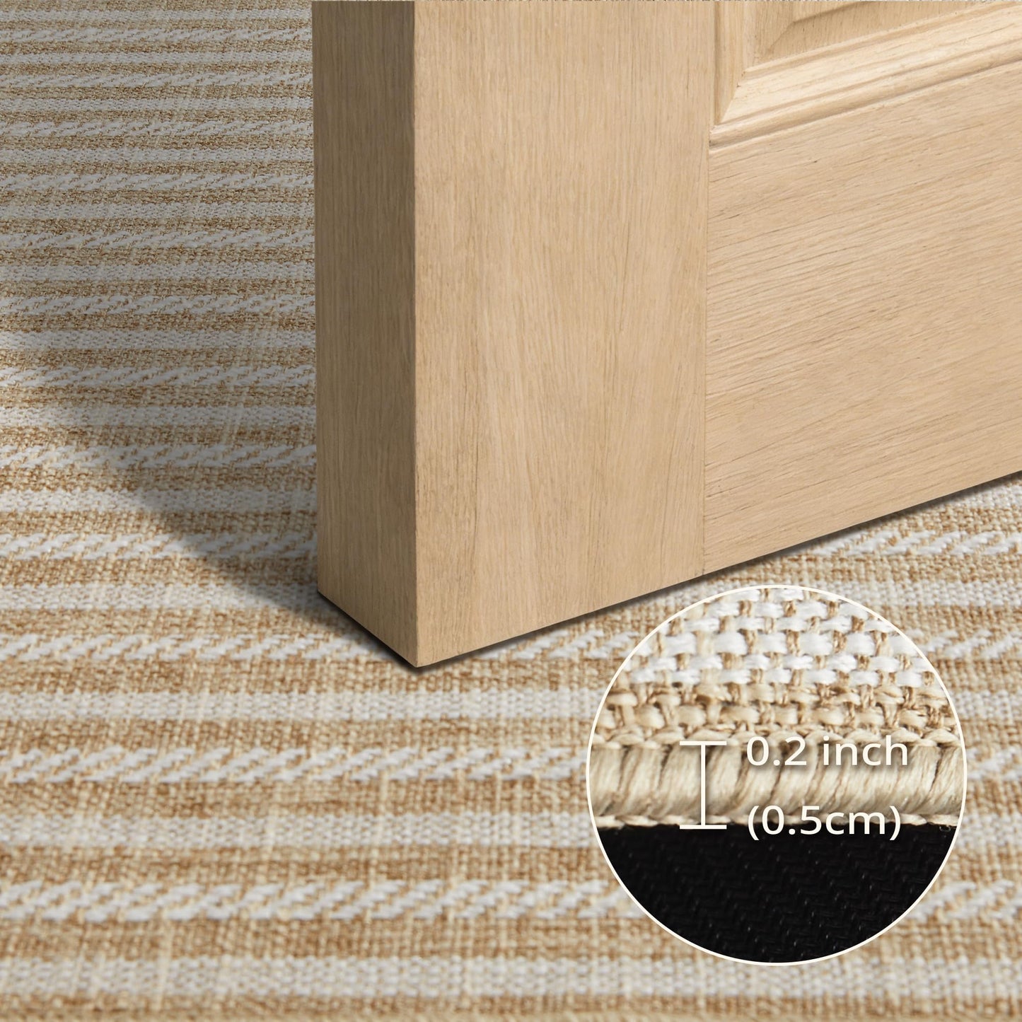 MatEssenz Pet-Friendly Indoor Door Mat 2-Pack Box Set - Premium Woven Muddy Paws Dog Mats, Machine Washable Entryway Rugs with Durable Rubber Backing, 2'x3', 2 Count, Khaki