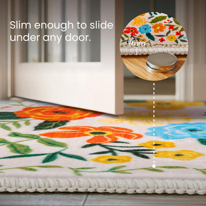 Joiedomi 5'x7' Area Rugs for Living Room Non-Slip Washable Rug with Rubber Backing Large Soft Boho Floral Carpet for Bedroom Kids Nursery Dining Room (Beige)