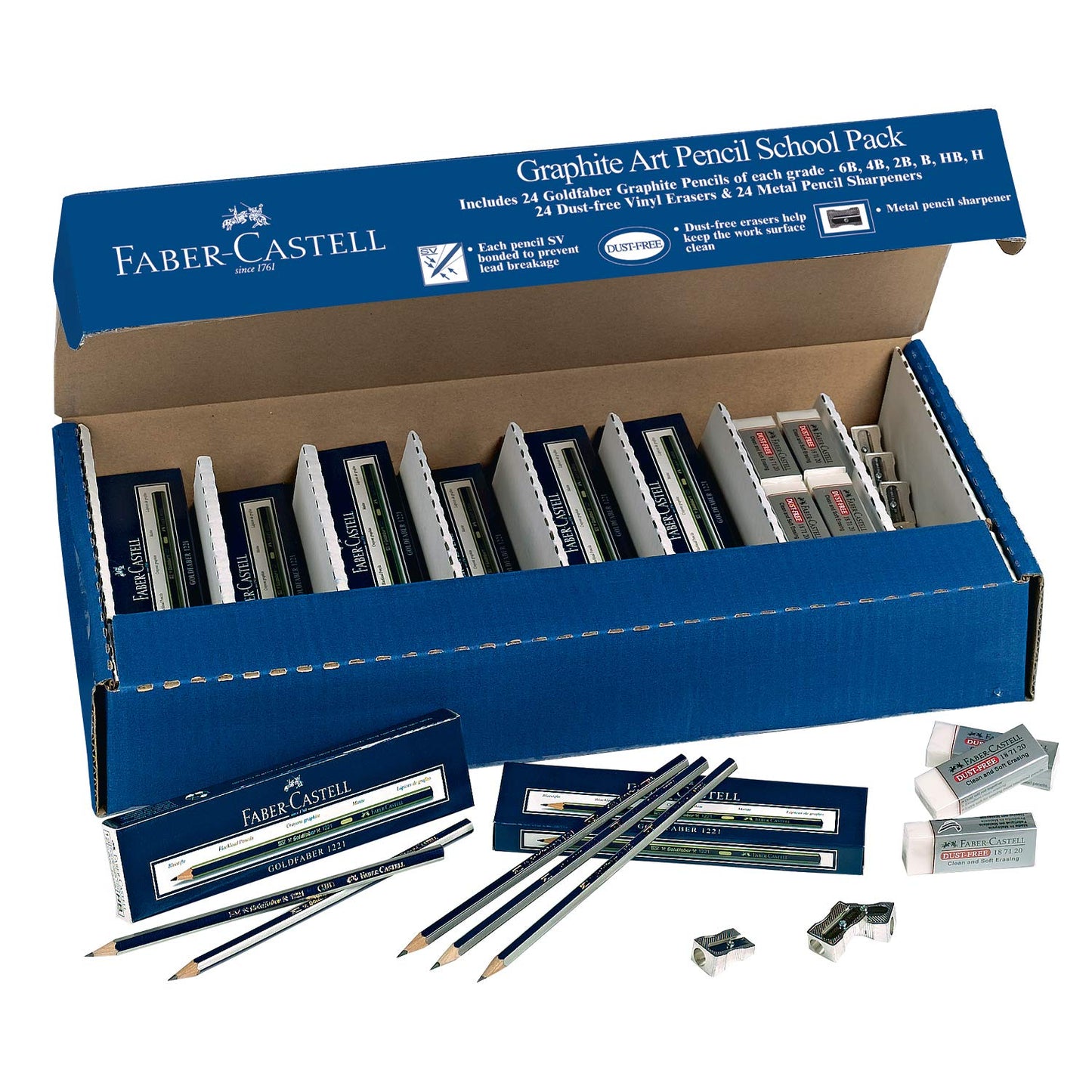 Faber-Castell Goldfaber Sketching Pencil Set - School Pack, Set of 144
