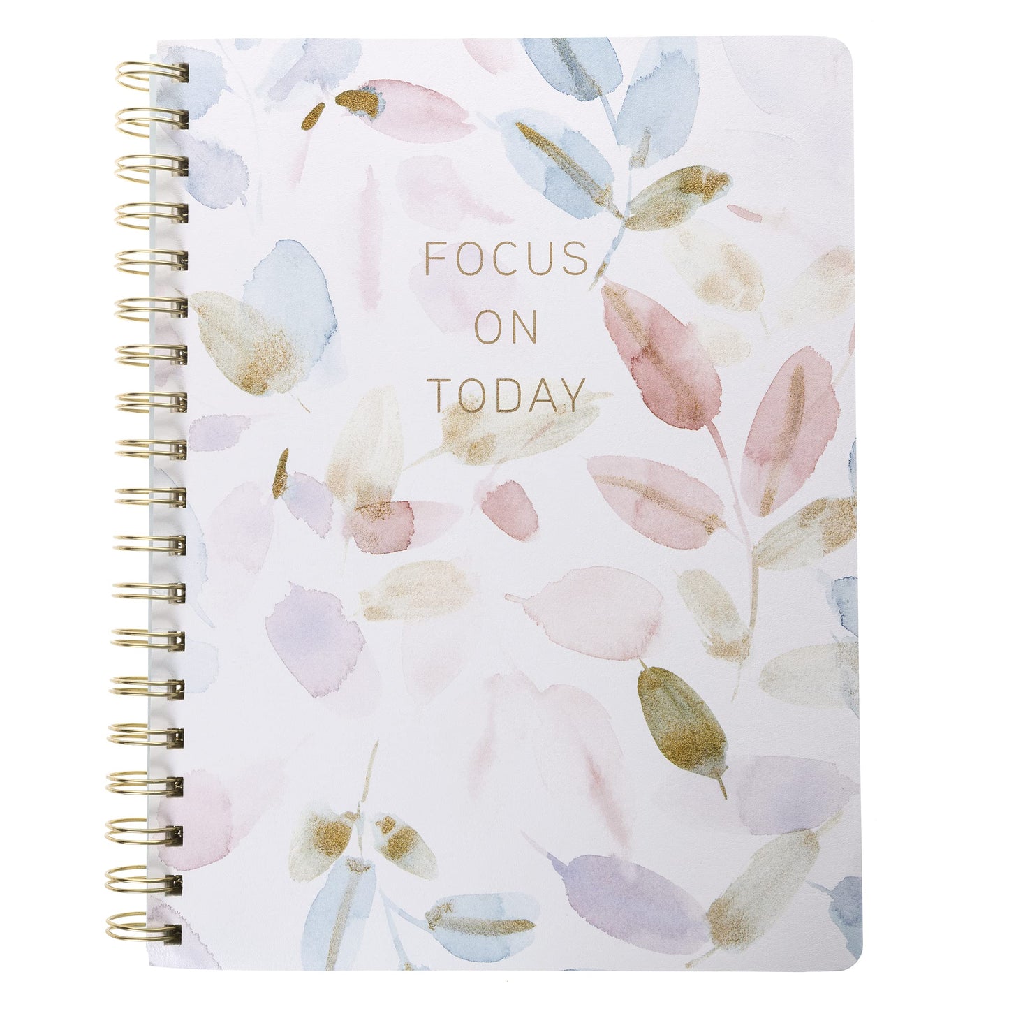 Graphique Vegan Leather Spiral Journal - Focus Design - 192 Lined Pages - Perfect for Taking Notes, Lists and More (8" x 10")