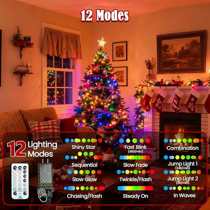 BHCLIGHT 240LED Christmas Voice Control String Lights Multicolor
