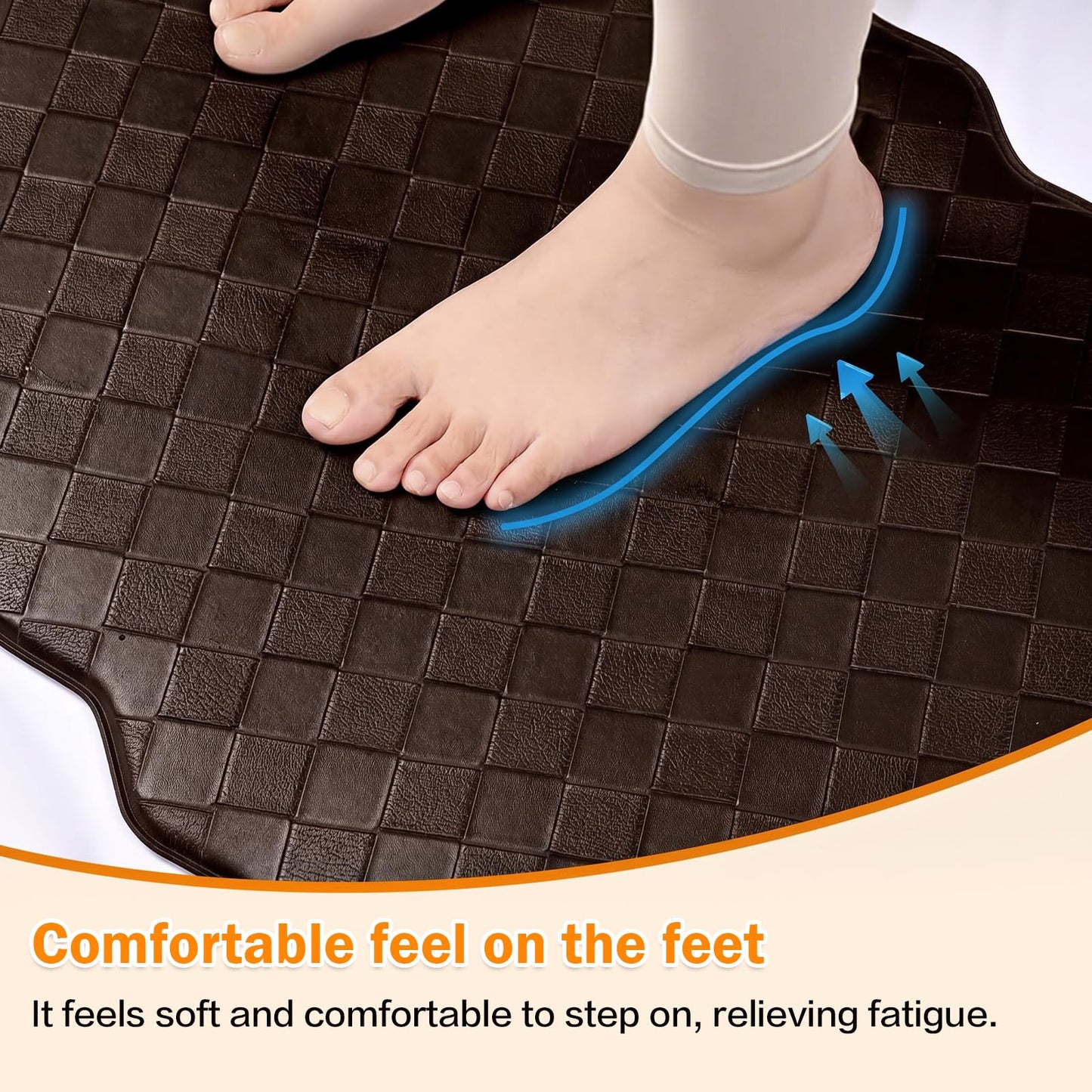 Kitchen Mats for Floor 3 Pcs Kitchen Rugs Non Slip Standing Mat Anti-Fatigue Cushioned Mat Sets Waterproof Kitchen Rug Foam Comfort Mat for Kitchen,Sink,Laundry Floor
