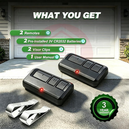 ASONPAO 2-Pack for Chamberlain 953EV-P2 953ESTD Universal Garage Door Opener Remote FCC Certified 3-Year Warranty