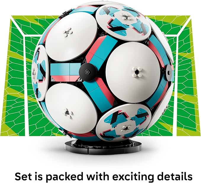 LEGO Editions Soccer Ball - Building Toy for Kids - Collectible Sports Decor for Boys &amp Girls Ages 10+ - Includes Micro Stadium - Gift Idea for Birthdays - 43019