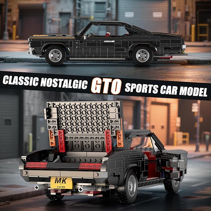 Mould King 10199 Classic Sports Cars Building Sets MOC Blocks Collectible Car Model Kits Racing Car Building Kits Birthday Gifts for Adults/Teens 14+ (1563 Pieces)