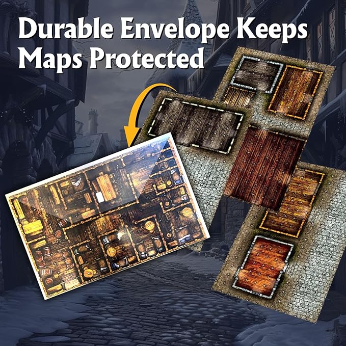 Arcknight The Cobblestone City Roleplaying Battlemaps 16 Modular RPG Maps in 8 Double-Sided Pages 1 Square Grid Modular &amp Versatile Design for Tabletop Gaming - for Dungeons &amp Dragons Pat