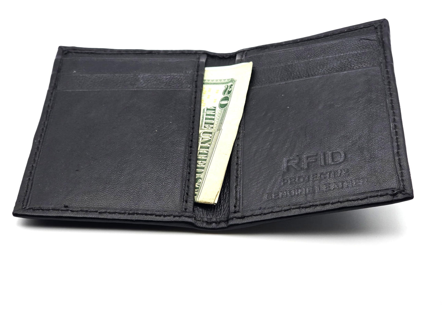 BLB Technologies LLC Slim Front Pocket Wallet for Men – Genuine Leather Minimalist Wallet, RFID Blocking, Holds Cards & Cash, Compact Everyday Carry