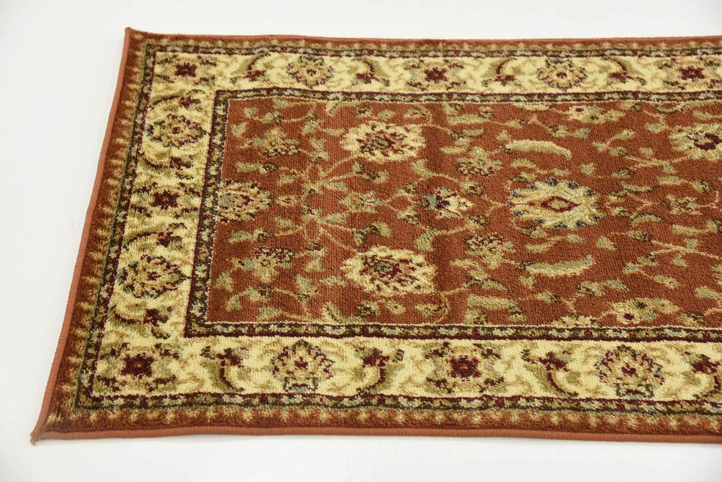 Unique Loom Voyage Collection Traditional Oriental Classic Intricate Design Area Rug (2' 7 x 10' 0 Runner, Terracotta/Ivory)