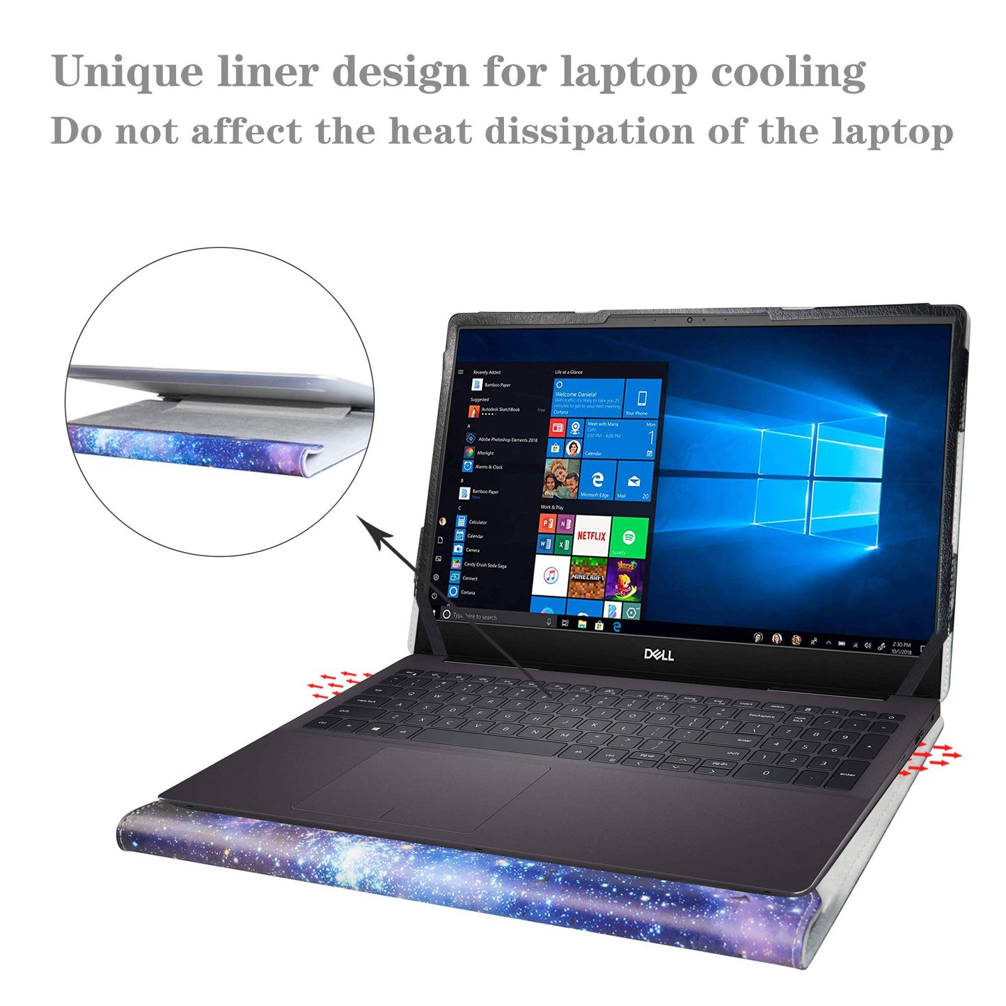 Alapmk Protective Case for Dell Inspiron 15 7590 7591 5590 5598/Latitude 5500 5501 5510 5511 5520/Vostro 15 5590 7590/Precision 3540 3550 3551 3560 15.6"[Not fit inspiron 15 2-in-1 7590],Galaxy