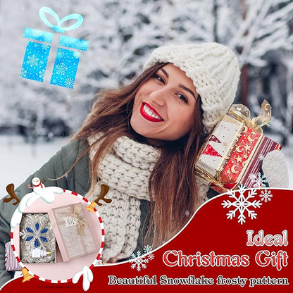 Christmas Decoration Snowflake Night Light Plug in, 120V C7 LED Xmas Wall Plugin Nightlights, Christmas Night Light Decor for Bedroom Bathroom Kitchen Hallway Stairs