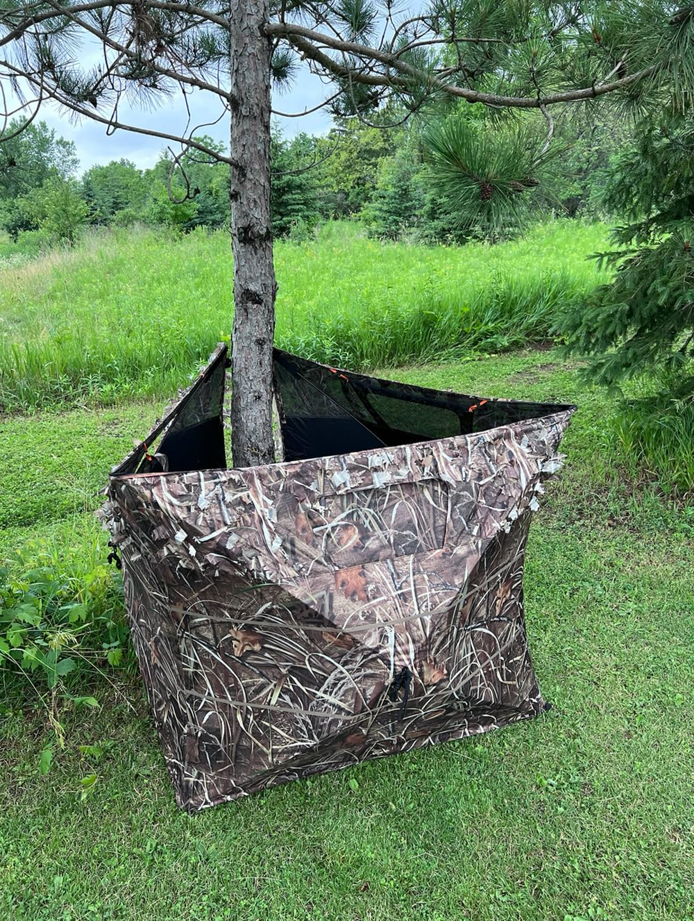 THUNDERBAY Pop Up 3 Sided Ground Blind for Deer Duck Turkey Hunting, Portable Quick Setup Lightweight 3 Panels Deer Hunting Blind
