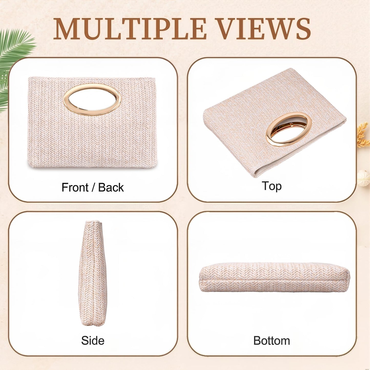 ENFANTRY Clutch Purses for Women Evening Bag, Stylish Clutch Bag, Versatile Evening Purse for Parties, Weddings & Cocktail Events