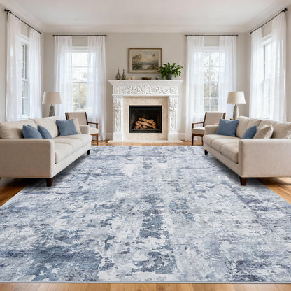 GarveeHome Large Area Rugs 10x14 for Living Room, Abstract Washable Rug Modern Non Slip Floor Mat Carpet Indoor Thin Accent Rug for Bedroom Dining Room Playroom Nursery Home Decor