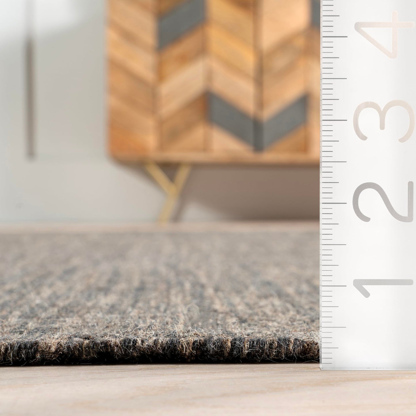 Rugs USA Black Brooklyn Tasseled Wool Area Rug, 7'6" x 9'6", Black