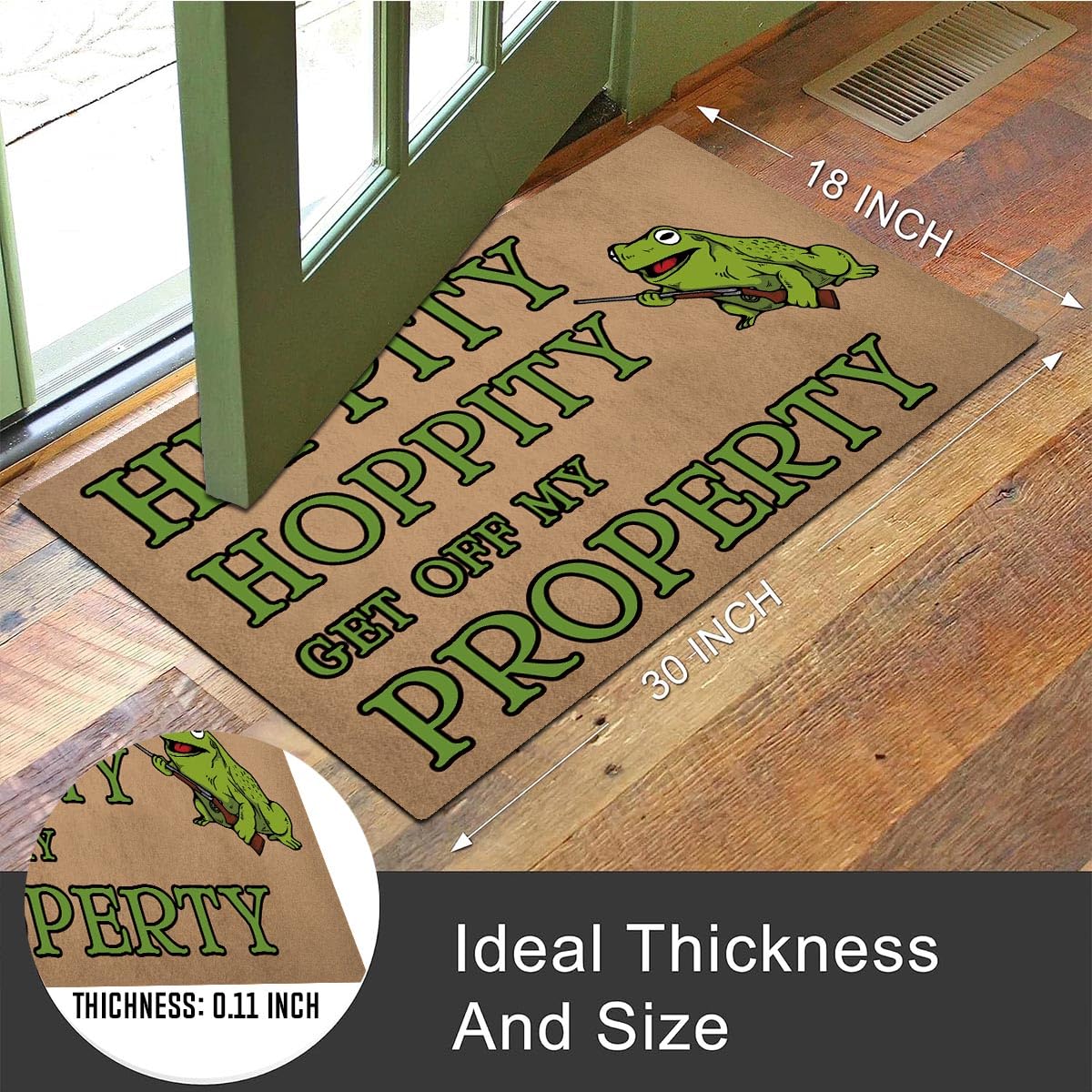 MELODADDY Funny Welcome Doormat Front Porch Decor Rugs with Rubber Back 30"(L) x 18"(W) Personalized Mat for Entrance Outside Monogram Mats