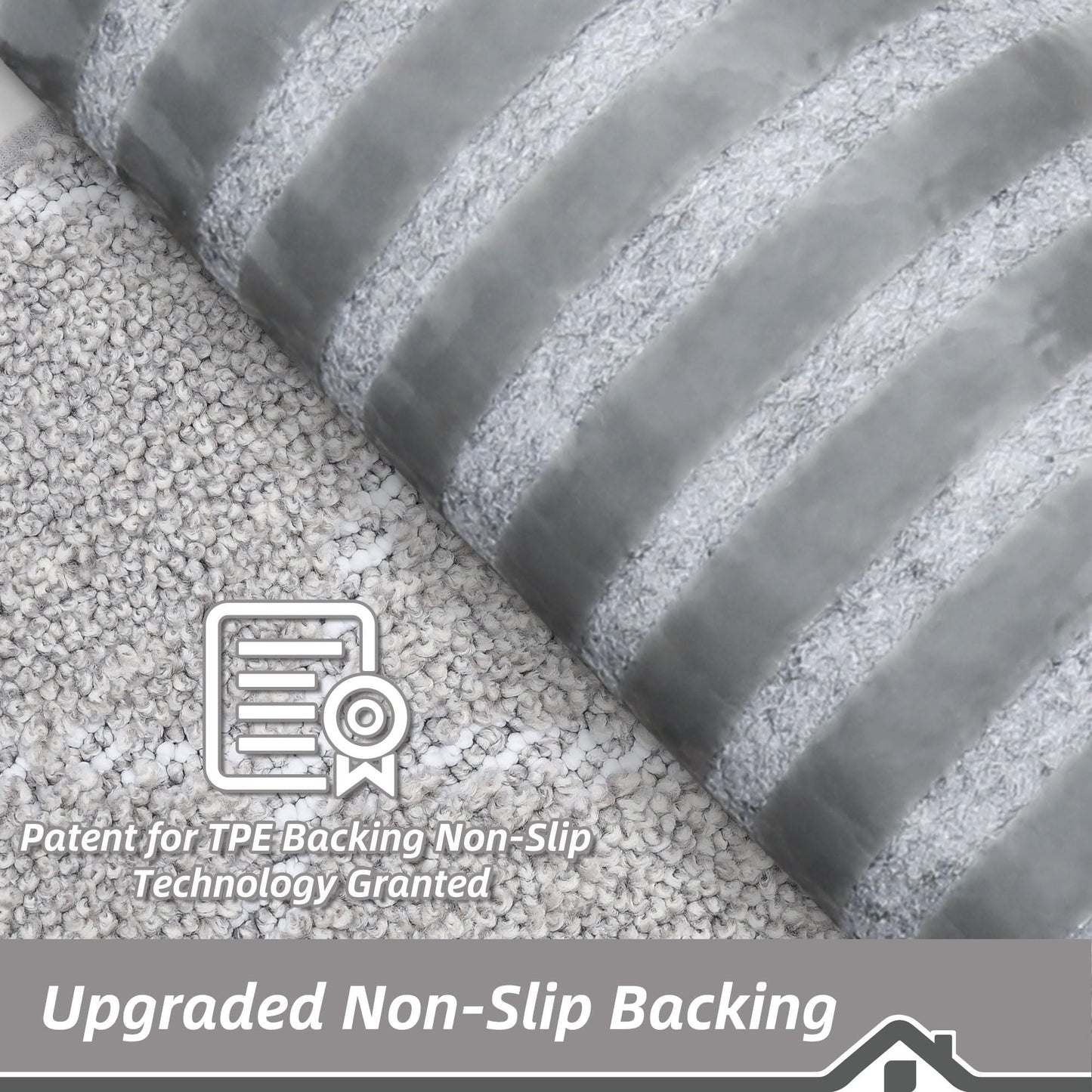 BEQHAUSE Stair Treads 15 Pack Self-Adhesive Stair Mats 28inX9in Stair Treads for Wooden Steps Non-Slip Stair Grips Polyester Soft Edging Stair Rugs Grey Stair Runner