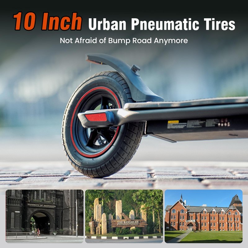 iScooter Electric Scooter Adults & Big Kids, Cruise Control, Dual Braking System, Smart App, Foldable Electric Scooter for Commuting & Campus Use, Obsidian Black