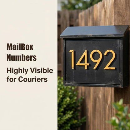 5"Floating House Numbers Metal House Numbers for Outside Large Address Numbers for House Mailbox Numbers Black Modern Aluminum Weatherproof Easy Installation (6, 5 Inch Black)