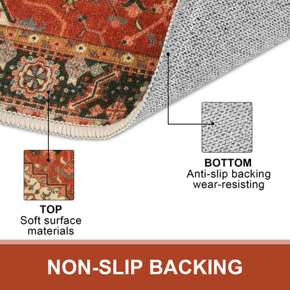 Collive Washable Indoor Door Mat, Non Slip Retro Entryway Rug 20" x 32" Doormat Quick Absorbent Entrance Rug Distressed Front Door Mat, Welcome Mats Floor Mat Doormats for Kitchen Home Patio
