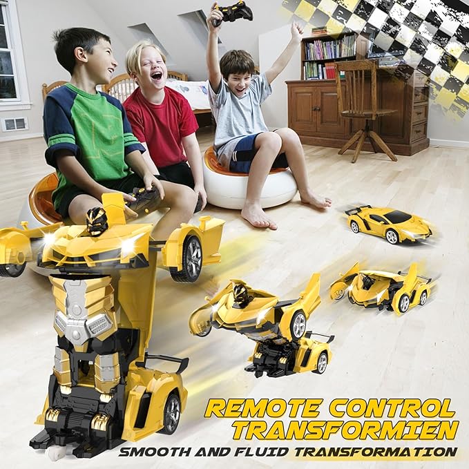 Transform Remote Control Car Toy for Kids 4 5 6 7 8 Remote Control Car for Boys 4-7 Transform Cars for Boys 4-6 Toy Car 5 Year Old Boy Toys for 3 4 5 6 7 8 9 10 11 12 Years Old Boy