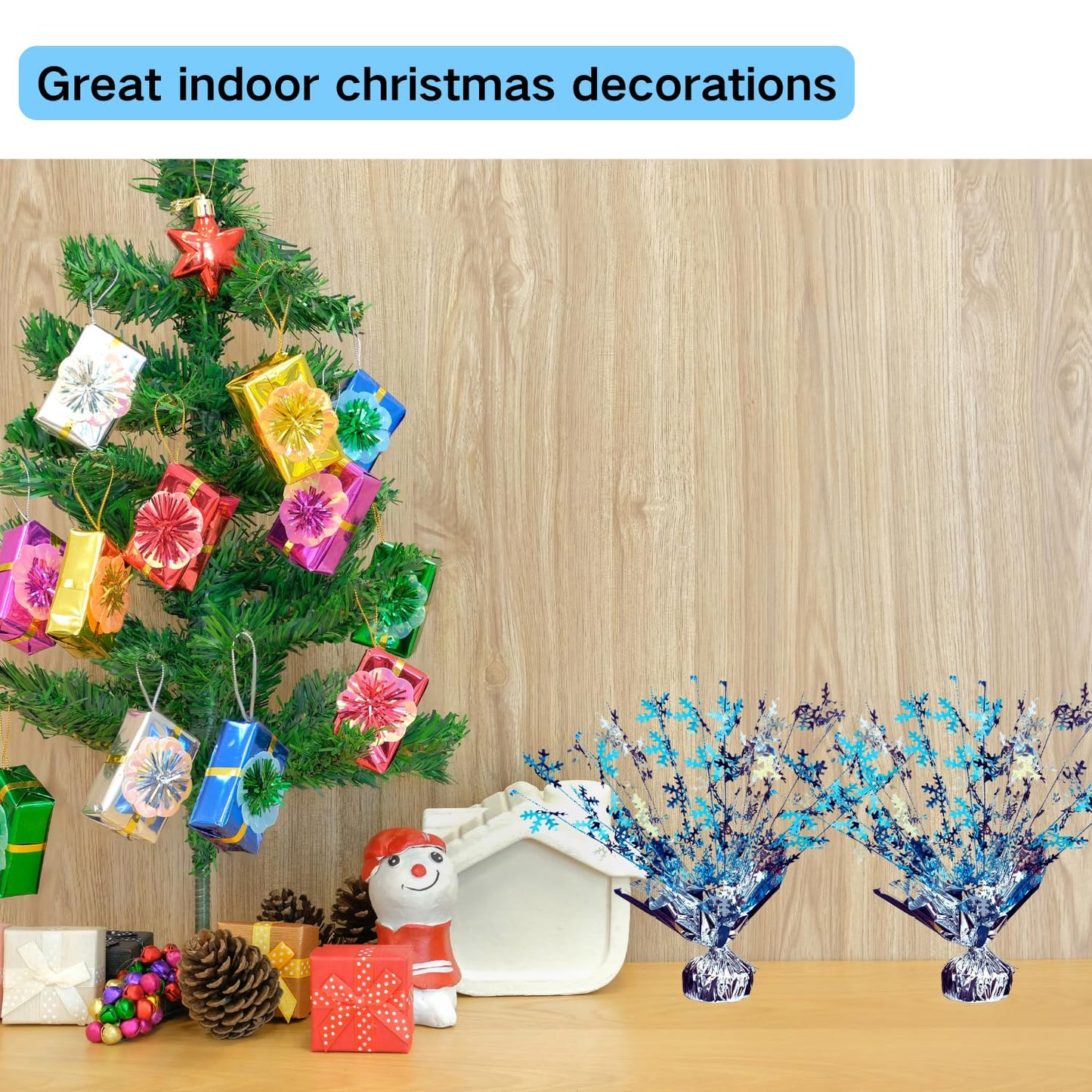 ALISSAR 2-Pack Snowflake Centerpieces-Holiday Table Decorations for Home Decor Birthday during Christmas