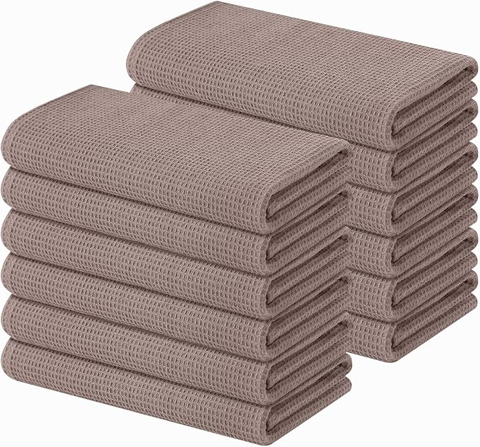 Homaxy 100% Cotton Waffle Weave Kitchen Towels