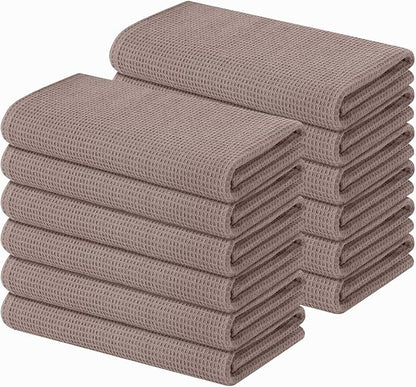 Homaxy 100% Cotton Waffle Weave Kitchen Towels