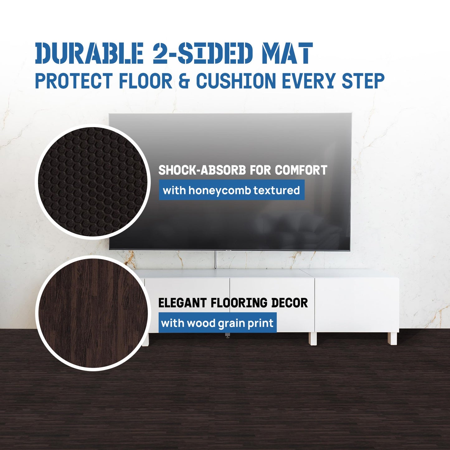 Yes4All EVA Interlocking Mats, Puzzle Floor Tiles, Foam Floor Padding with Border for Furniture, Home Space, Living Room, Garage 48 SQFT