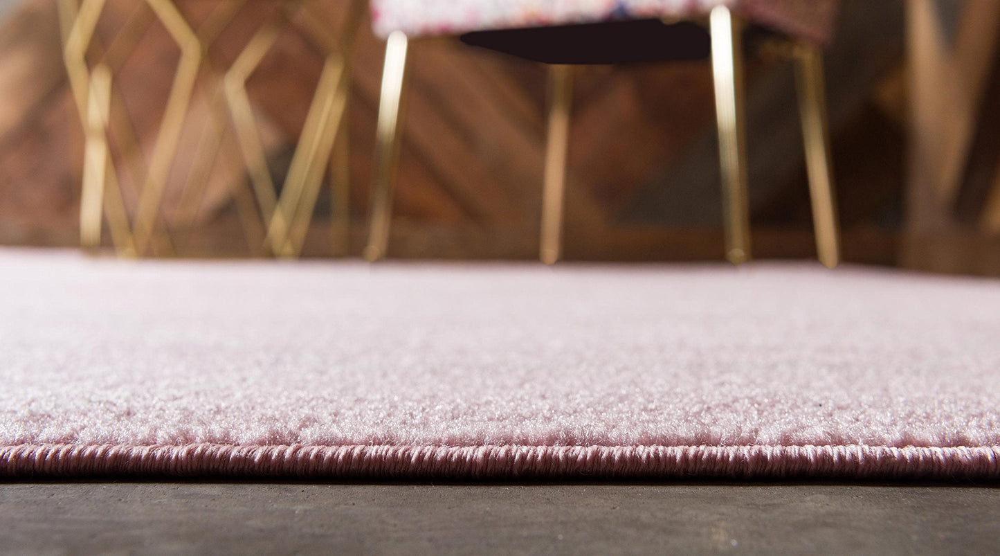 Unique Loom Trellis Frieze Collection Area Rug - Geometric (4' 1" x 6' 1", Light Pink/ Ivory)