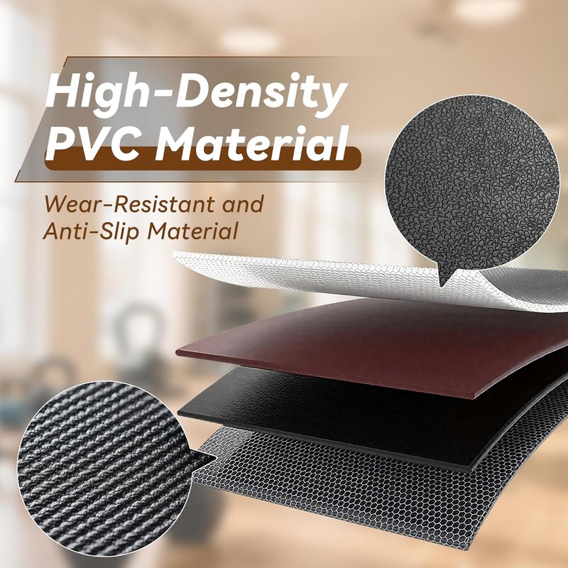 Walking Pad Mat - 1/4" Thick Non-Slip Treadmill Mat for Carpet & Hardwood Floors | Foldable Gym Floor Protector