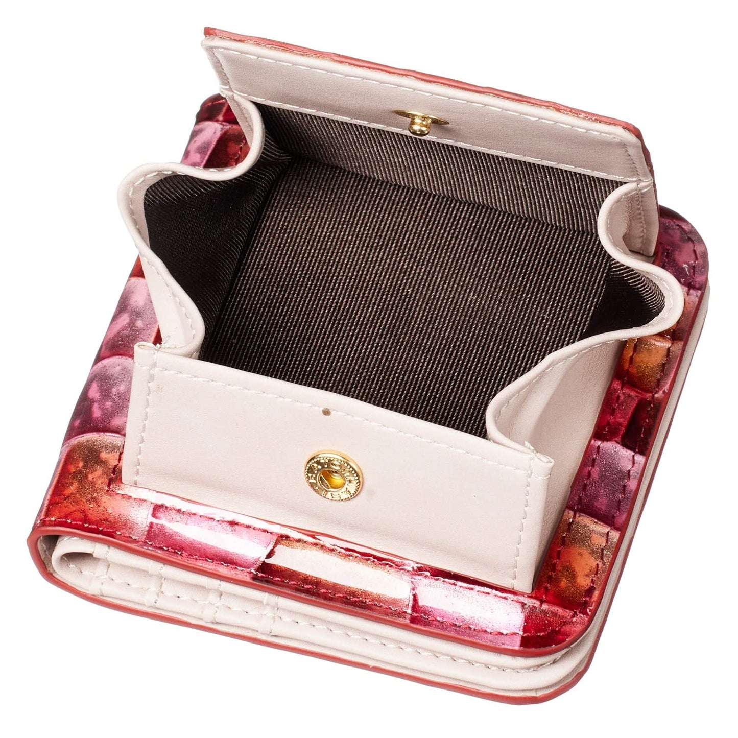 VOICE Align mini type Cute wallets weighing only 2.7 oz. Leather made by Life in Italy Cowhide ART.LE MURRINE Women's Elegant, easy-to-use and beautiful In gift box(Pink)
