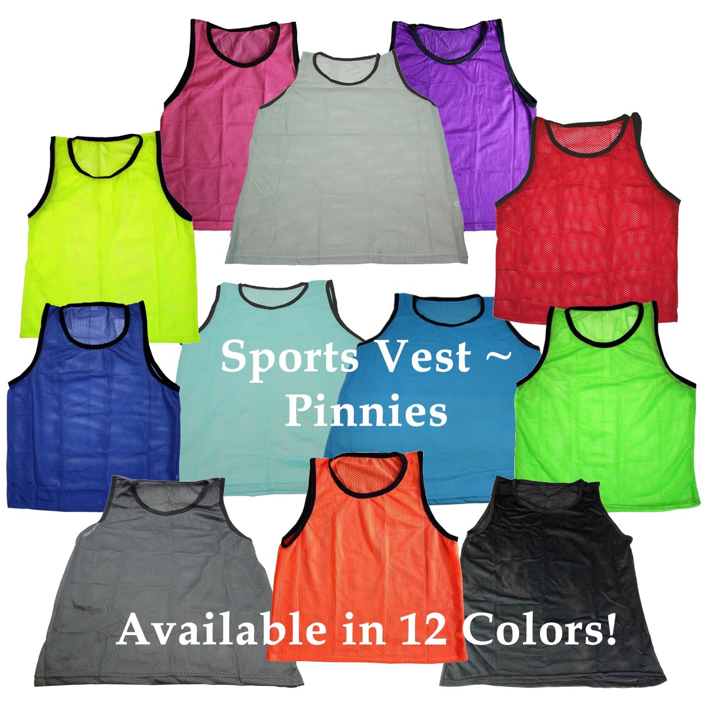 BlueDot Trading Youth Sports Scrimmage Pinnies Training Vest Jersey for Team Practice for Soccer, Football, Basketball, Lacrosse, and More, Red, Quantity 1