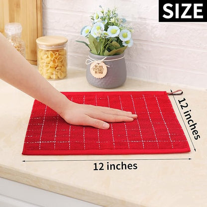 Homaxy 100% Cotton Terry Kitchen Dish Cloths, Ultra Soft and Absorbent Dish