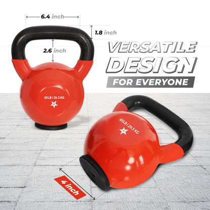 Yes4All Kettlebells Rubber Base, Kettlebell Set for Women, Strength Training Kettlebells Weights (10-65 lbs)
