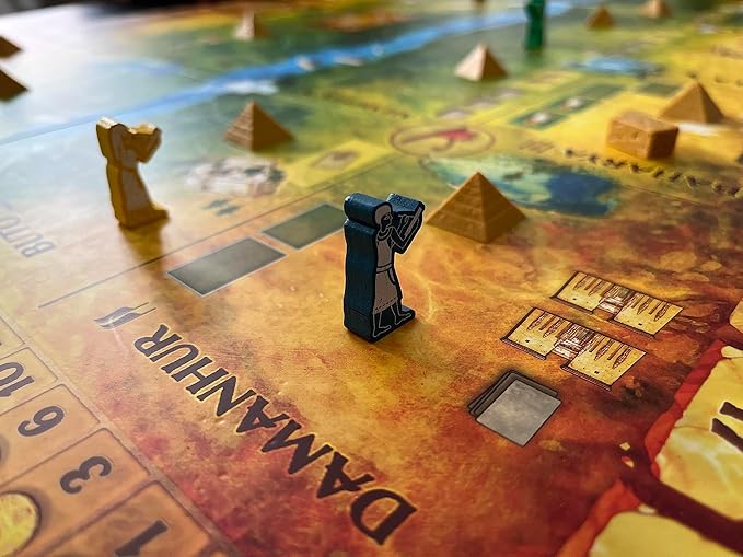 Amun Re by Alley Cat Games | Strategy Board Game | Ages 12+ | 2-5 Players | Classic Auction &amp Pyramid Building Game with Expansions Egyptian Theme &amp Province Bidding