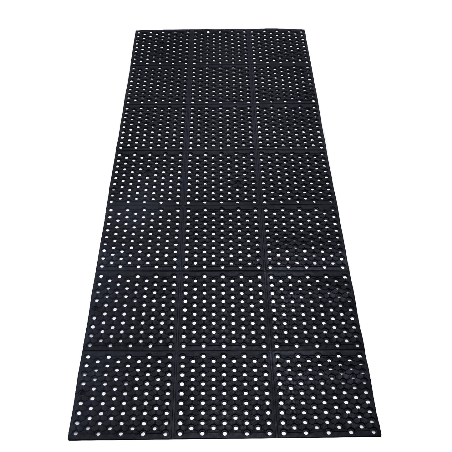 tonchean Rubber Floor Mat with Drainage Holes 83x36x0.4in Commercial Anti-Fatigue Rubber Mat with Non-Slip Backing Heavy Duty Drainage Floor Mats for Commercial Restaurant Kitchen Bar Use Wet Area