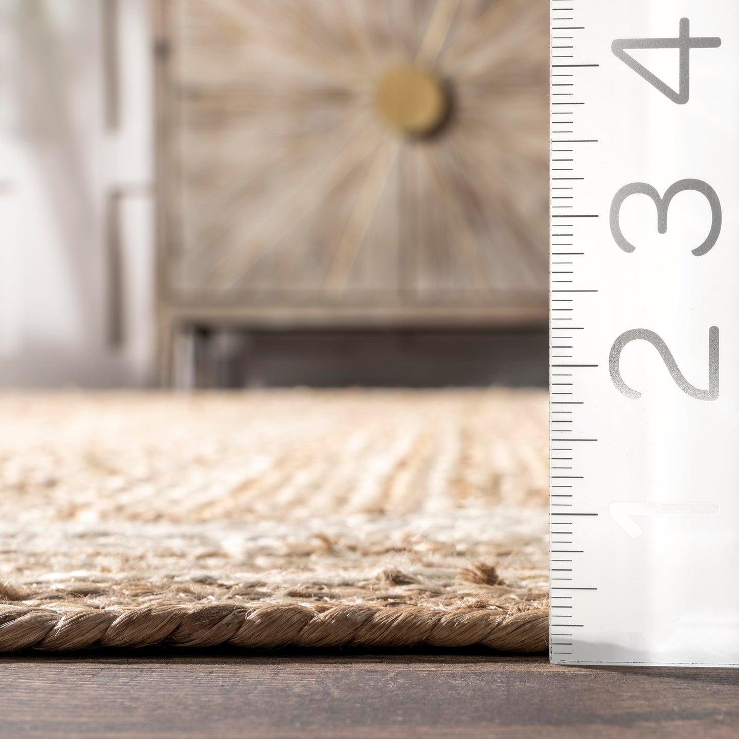 Nuloom Rikki Off-White/Natural, 3' x 5' Oval, Coastal Braided, Jute, Soft and Textured, High Traffic, Stain Resistant, Easy Clean, Durable Area Rug for Bedroom, Living Room, Dining, Foyer, Entryway