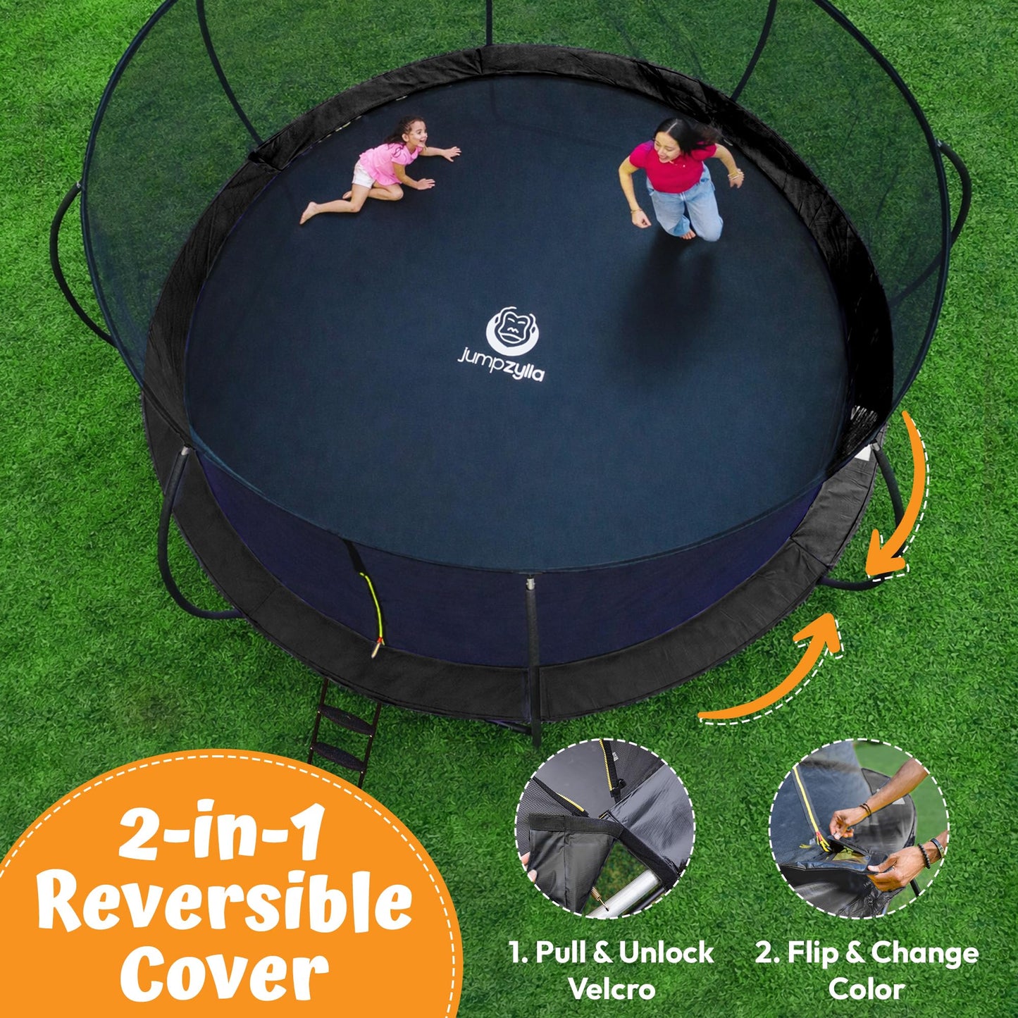 Jumpzylla Outdoor Trampoline with Net for Kids 8FT 10FT 12FT 14FT 15FT 16FT