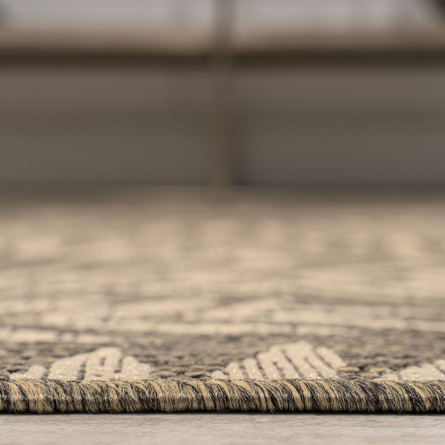JONATHAN Y Palm Frond Indoor Outdoor Area Rug 8X10 Brown/Beige, Nevis for Backyard, Patio, Porch, Easy-Cleaning, High Traffic, Pet-Friendly, Non-Shedding (SMB119A-8)