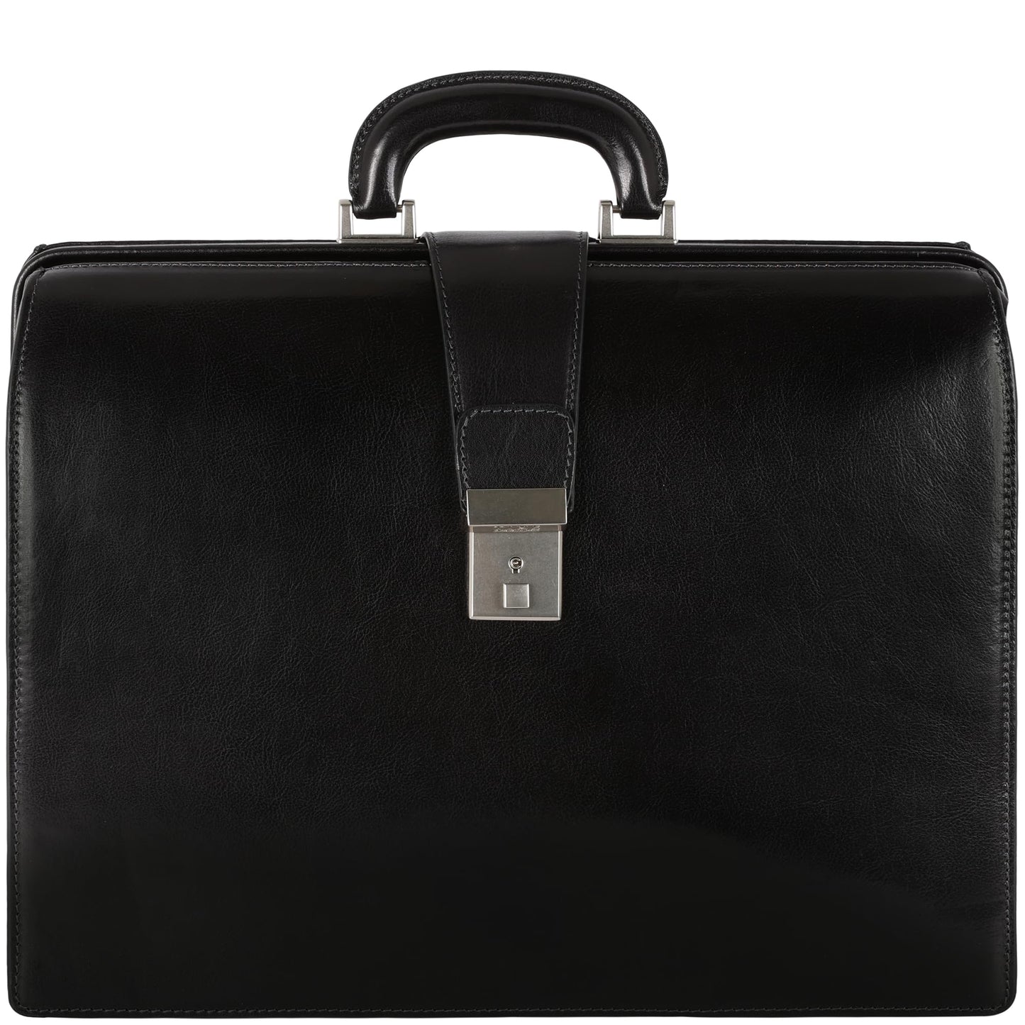 Time Resistance Leather Lawyer Briefcase - Italian Handmade Laptop Bag for Men and Women - Attache Case - Doctor Bag