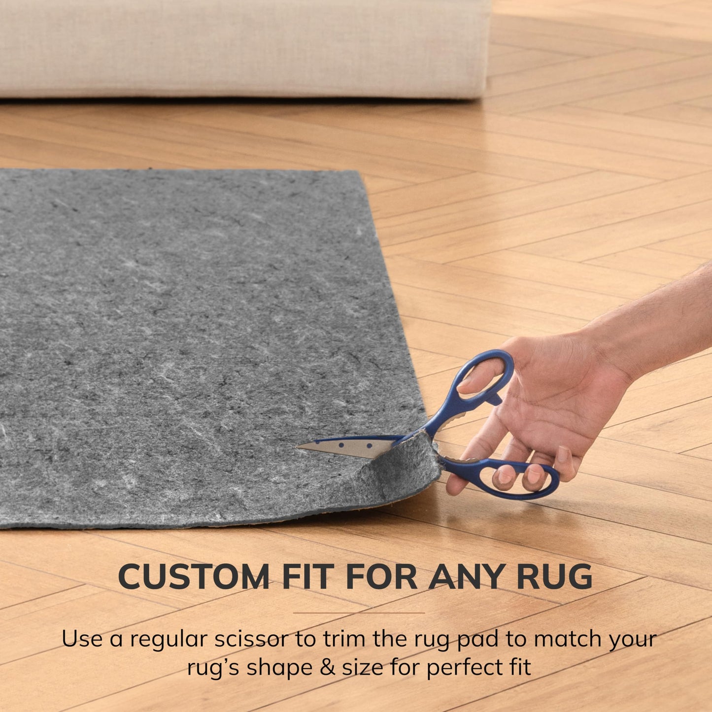 Anji Mountain Non Slip Rug Pad Gripper for Area Rugs-Rug Gripper Pad Keeps Rugs Safe in Place Cushioning Under Rug Floor Protector for Hardwood & Tile Floors-Anti Skid Under Carpet Mat - 5' x 8'